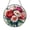 Acrylic 3.5 Inch, variant on Elegant Peony Stained Glass Art, Bold Red and Pink Flower Design Decorative Window or Wall Panel