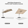 thumbnail image 2 of PURPLE LEAF Base de Parasol de Patio Robuste 100 kg Support de Base de Parasol Déporté pour Parasol Extérieur de Patio, 2 of 7