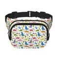 thumbnail image 1 of Fotbe Cute Dinosaur Cangurera Cuadrada con Estampado de Doble Capa, Bolsa de Cintura Ajustable Mini para Hombres y Mujeres, 1 of 9