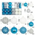thumbnail image 7 of Christmas Ornaments, 100pcs Decorative Ball Set for Christmas Tree Holiday Party Home Decor, Shatterproof Assorted Hanging Baubles with Matte and Hollow Designs for Indoor Outdoor Xmas Decoration, 7 of 7