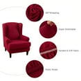 thumbnail image 3 of Dowbom Wingback Chair Slipcover with arms, Stretch Wing Chair Covers Slipcover 2 Piece, 3 of 6