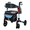 blue, variant on Foldable Rollator Walker with Seat for Seniors, Lightweight Aluminum & Carbon Steel Rolling Walker, 350 lb Capacity, 5-Position Height Adjustable, Red