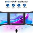 thumbnail image 2 of Monitor Eyoyo 8 pulgadas 1024x768 4:3 IPS HDMI/VGA/AV/BNC, 2 of 8