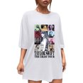 thumbnail image 5 of TayIor Sw1ft Chemises, Tylor Sw1ft Merch, Tylor Sw1ft, Mode Décontractée pour Femmes, Chemises à Manches Courtes et Col Rond Imprimé, Chemisier Graphique pour Amatrices de Musique TKFASHION Blanc TG, 5 of 5