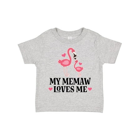 

Inktastic Memaw Loves Me Girl Flamingo Gift Toddler Toddler Girl T-Shirt