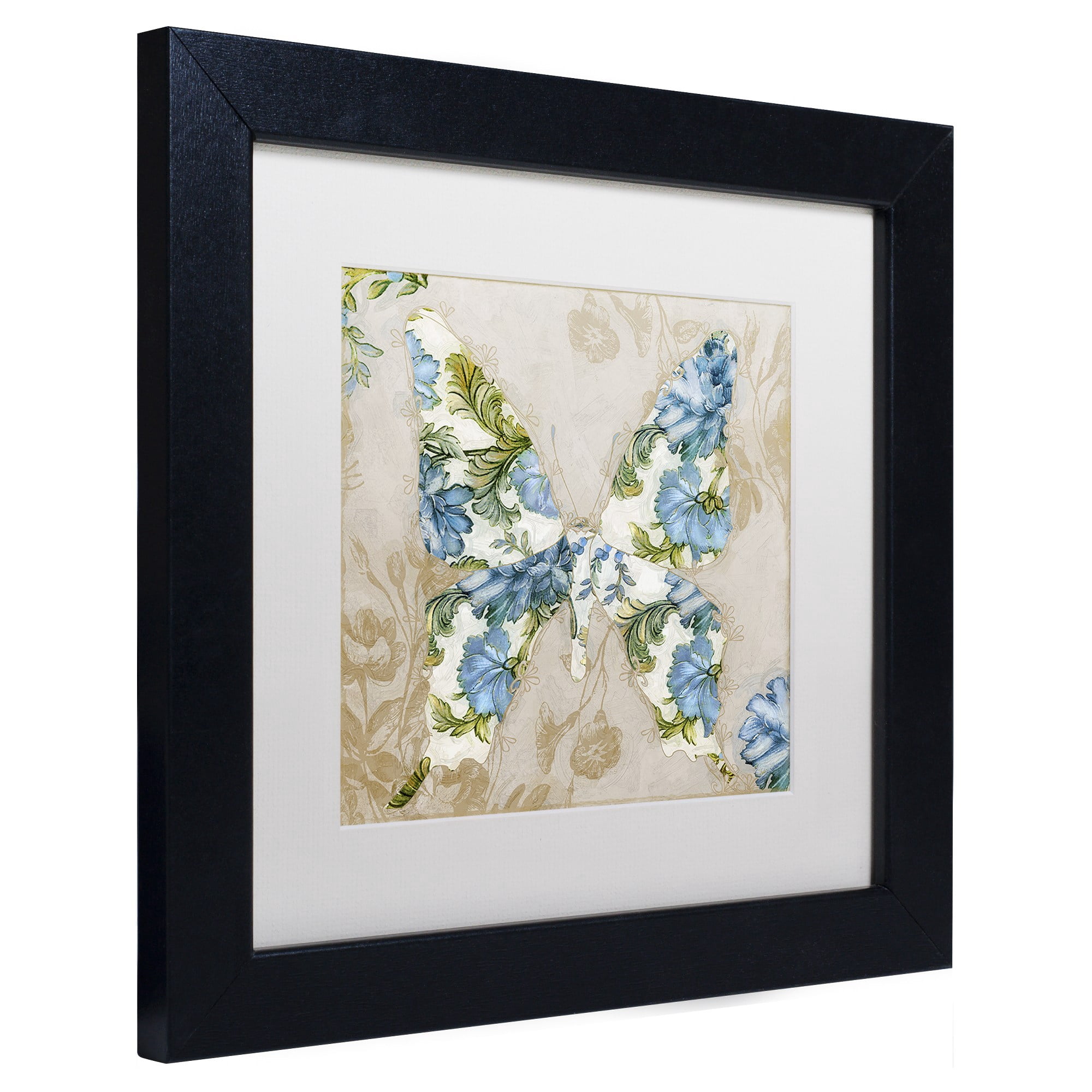 Trademark Fine Art "Winged Tapestry I" Canvas Art by Color Bakery White Matte, Black Frame