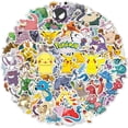 thumbnail image 1 of Pegatinas de Pokemon, 100 Uds., pegatinas geniales de Pikachu para botellas de agua de hidrofrasco, pegatina de Pokemon para niños y adultos Sincero Hogar, 1 of 4