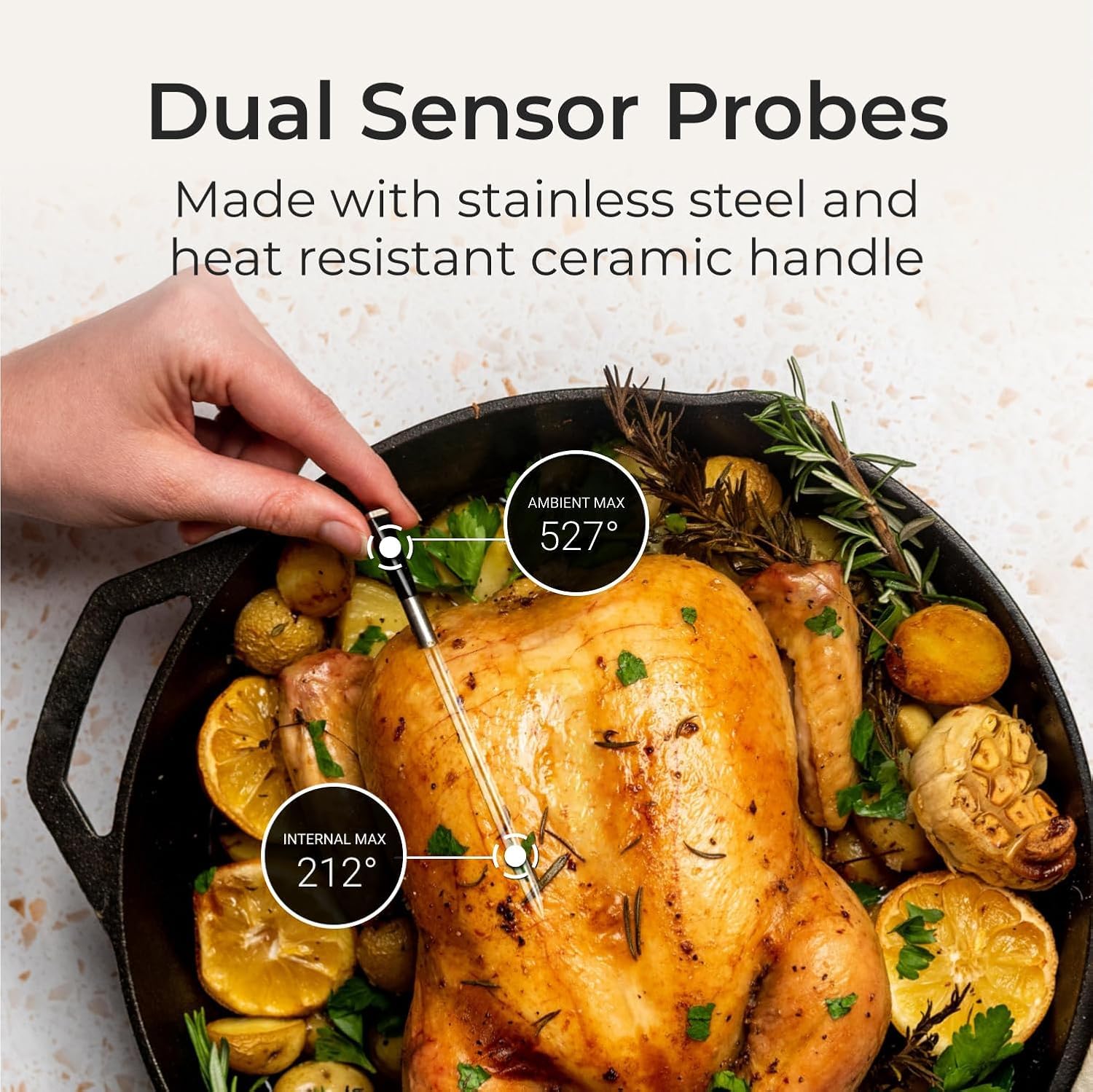 Bundle  Wireless Meat Thermometer with Heat-Resistant Mitts & Bar Blade Opener for Oven Stovetop  Fryer