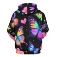 thumbnail image 3 of Dreamy Purple Butterfly Pattern (47)-1 Men's Women New Sweatshirt Hoodie Men's Plus Size Sweatshirt Hooded Sweatshirt 3d Printed Street Men's Cloth, 3 of 6