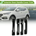 thumbnail image 2 of Cubierta de manija de puerta exterior trim delantera izquierda, delantera derecha, trasera izquierda, trasera derecha para Hyundai Santa Fe 2024-2025 en ABS negro brillante, 2 of 7