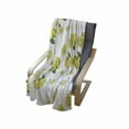 thumbnail image 4 of Modern Soft Flannel Fleece Throw Blanket, Lemon with Slices and Leaves Summer Season Fresh Fruit Watercolor, Cozy Plush for Indoor and Outdoor Use, 60" x 80", Yellow Hunter Green, by Ambesonne, 4 of 6