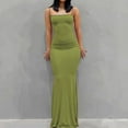 thumbnail image 2 of gakvbuo Summer Summer Dresses for Women Plus Size Dress for Women Sundresses Sexy Women'S Sexy Sleeveless Solid Round Neck Camies Ladies Vest Long Dress, 2 of 6