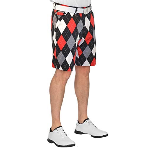 Patterned Golf Shorts, Diamonds 