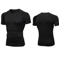 thumbnail image 5 of Fanxing Extra Long Men's T Shirts Muscle Slim T Shirt Summer Casual Workout Athletic Tee Shirts Navy,XXXL, 5 of 8