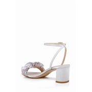 Jewel Badgley Mischka Desirie Ruffle Block Heel Sandal
