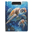 thumbnail image 2 of ALAZA Turtles in Ocean A4 Foldable Clipboard 360 Degree Folder Binder, 2 of 9