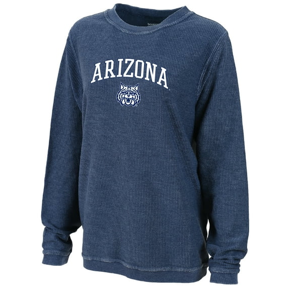 Women's Boxercraft Blue Arizona Wildcats Rally Corduroy Pullover Sweatshirt