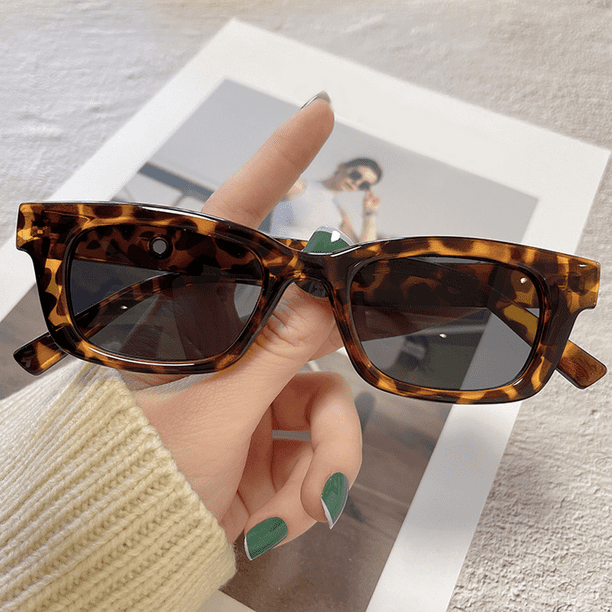 Gafas de sol rectangulares pequenas para mujer gafas de sol cuadradas de diseno Vintage ovaladas para mujer gafas de sol para mujer gafas antideslumbrantes UV400 ShuxiuWang 8390611110369 Walmart en li...