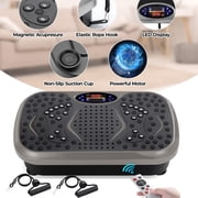 LAZY BUDDY Vibration Plate Lymphatic Drainage Platform Home Workout Equipment for Weight Loss & Toning Muscle Exercise Machine, Gray