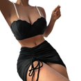 thumbnail image 2 of Fvwitlyh Womens Bathing Suits Two Piece Women'S 3 Piece Bikini Bathing Suit Halter Pearl String Triangle Swimsuit, 2 of 4