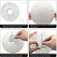 thumbnail image 7 of 10 Pcs Paper Lanterns Decorations, Round Paper Hanging Decorations Party Ball Lanterns Lamps for Wedding Birthday Home Decor, Size of 4, 6, 8, 10, 12 Inches (White), 7 of 7