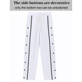 thumbnail image 3 of FEOYA Two Buttons Open Pants for Men Basketball Sweatpants Snap Button Pants Open Bottom Trousers with Pocket M, 3 of 6
