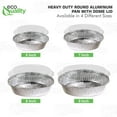 thumbnail image 4 of [150 Pack] 7 Inch Disposable Round Aluminum Foil Take-Out Pans with Plastic Lids Set - Disposable Tin Containers, Perfect for Baking, Cooking, Catering, Cake Pans, Parties, Restaurants by EcoQuality, 4 of 7