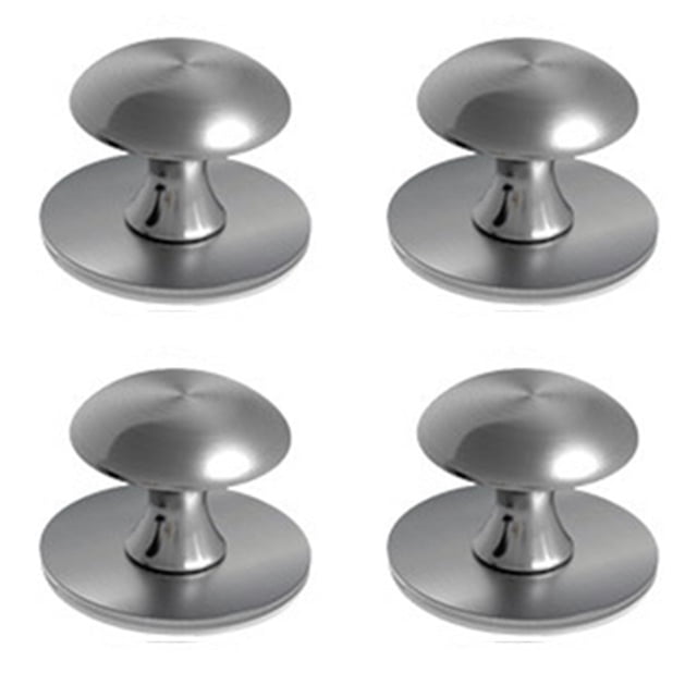 4 Pcs Drawer Knobs Aluminum Self-Adhesive Knobs Convenient Handle Replacement Knobs Sliding Doors Home Improvement Silver