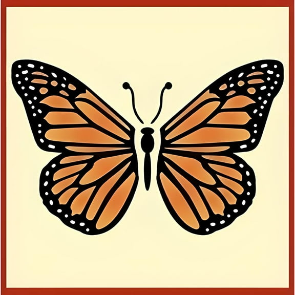 Monarch Butterfly 4 SMALL Stencil - Reusable Mylar Original Tropical Butterfly Stencil Templates for Painting Wall Floor Crafts Art DIY Home Decor - The Artful Stencil
