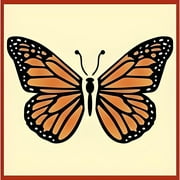 Monarch Butterfly 4 SMALL Stencil - Reusable Mylar Original Tropical Butterfly Stencil Templates for Painting Wall Floor Crafts Art DIY Home Decor - The Artful Stencil