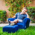 thumbnail image 4 of KEET Chaise Ronde Taille Enfant avec Ottoman en Microsuède, 4 of 5