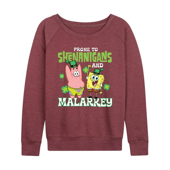 SpongeBob SquarePants - Prone To Shenanigans And Malarkey - Women's Lightweight French Terry Long Sleeve Shirt
