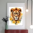 thumbnail image 2 of Diamond Art Kit for Adults, Lion Glasses Floral Portrait Diamond Painting for Adults Beginners, DIY Diamond Art Painting Kits, 5D Diamond Painting Crafts for Home Decor 12x16 Frameless, 2 of 7