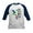 Navy/White, variant on - Rainbow Hummingbird On Trumpet Vine Kids Baseball - Kids Cotton Baseball Jersey, 3/4 Sleeve Shirt