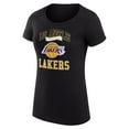 thumbnail image 2 of Women's G-III 4Her by Carl Banks Black Los Angeles Lakers Super-Slim Fit Lightweight Team Logo T-Shirt, 2 of 3