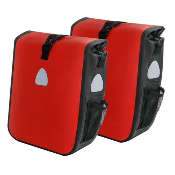 Alforja de carga para bicicleta, bolsa trasera para bicicleta de carretera, accesorios de ciclismo impermeables, bolsa para portaequipajes trasero de 2 piezas
