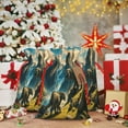 thumbnail image 5 of Fuzoiu Valley River Dinosaur Print Christmas Gift Bag,Burlap Gift Bag with Drawstring Closure & Hang Tag,Perfect for Holidays, Birthdays, and Special Occasions-Small, 5 of 7