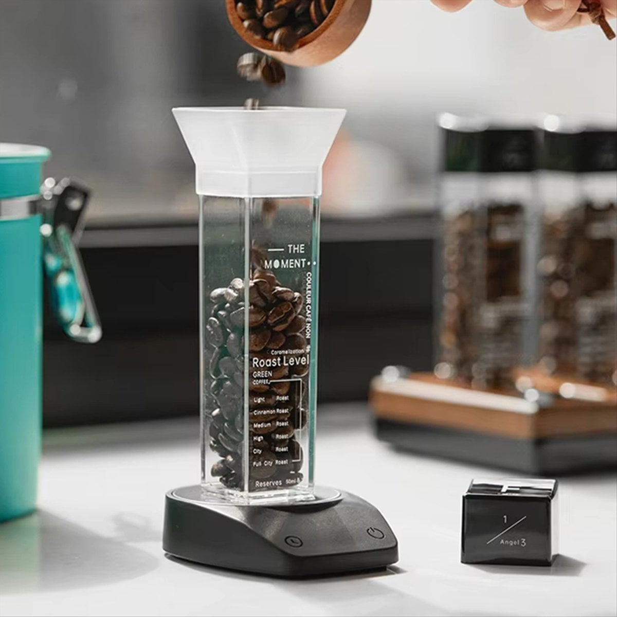 Mini Electronic Espresso Scale - High , LED Display, Portable Coffee Scale, 0.1g Accuracy