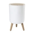 thumbnail image 2 of Cubo de basura de moda, cubo de basura de gran capacidad, cubo de basura con tapa a presión, cubo de basura con patas altas Pata desmontable redonda, 2 of 9