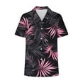 thumbnail image 6 of Hawaiian Shirts for Women Basic Collared Tee Shirt Coconut Palm Hawaii Style Tunic Blouses Button Down Short Sleeve Blouses Summer Beach Shirt Tropical Shirts Loose Flowy Cardigan, 6 of 6
