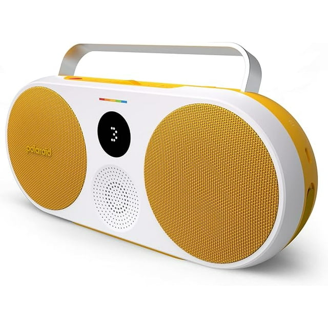 Polaroid P3 Music Player (Yellow) - Retro-Futuristic Boombox Wireless Bluetooth Speaker Rechargeable with Dual Stereo Pairing
