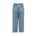 thumbnail image 4 of MDUKONU Women's Comfy Linen Trousers Elastic Waist Skin-Friendly Fade Resistant Blue L, 4 of 6