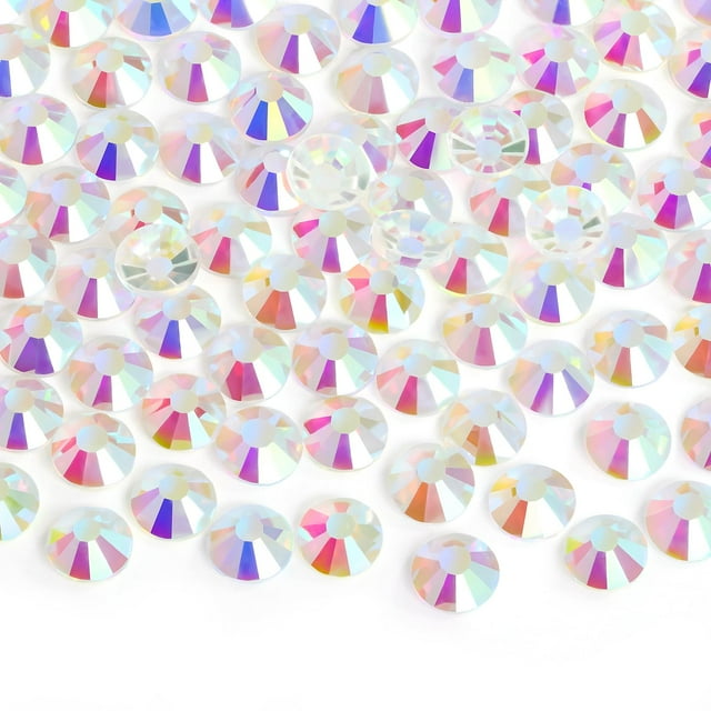 Jollin Pegamento Fix Flatback Rhinestones Cristal Diamantes Gemas Para Nail Art Crafts Decoraciones Ropa Zapatos (Ss16 1440Pcs Transparente Ab)