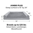 thumbnail image 6 of FurHaven Pet Products Plush & Suede Orthopedic Sofa Pet Bed for Dogs & Cats - Gray, Jumbo Plus, 6 of 14