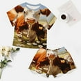 thumbnail image 4 of Farmhouse Highland Cow Funny Cattle And Flower Pajamas Set Womens Loungewear Sleepwear 2 Piece PJ Sets, 4 of 7