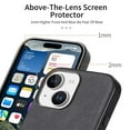 thumbnail image 2 of Designed for iPhone 15 Plus Classic Case, Slim Leather Luxury Business PU Non-Slip Texture Grip Shockproof Bumper Protective Phone Cover Men Women For iPhone 15 Plus,Black, 2 of 8