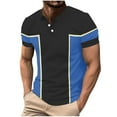 thumbnail image 1 of Birdeem Chemises pour Hommes Mode Décontractée Couleur Unie Bouton Manches Courtes Col Rabattu Blouse, 1 of 10