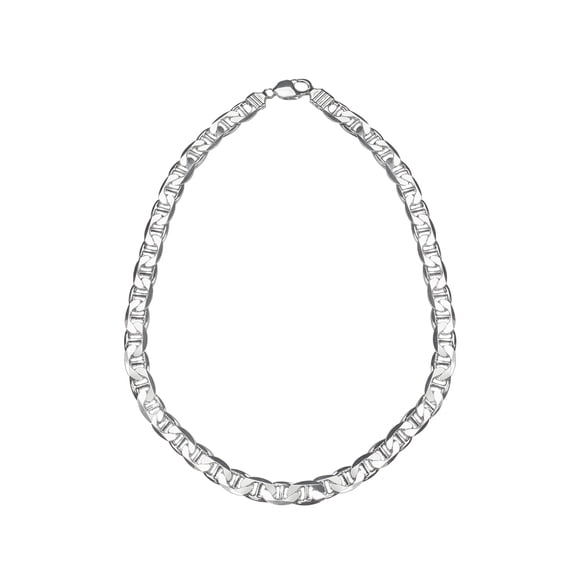 Chaîne d'Ancrage en Argent Sterling 11,5 mm (Poids : 113,74 Grammes, Longueur : 22 Pouces)