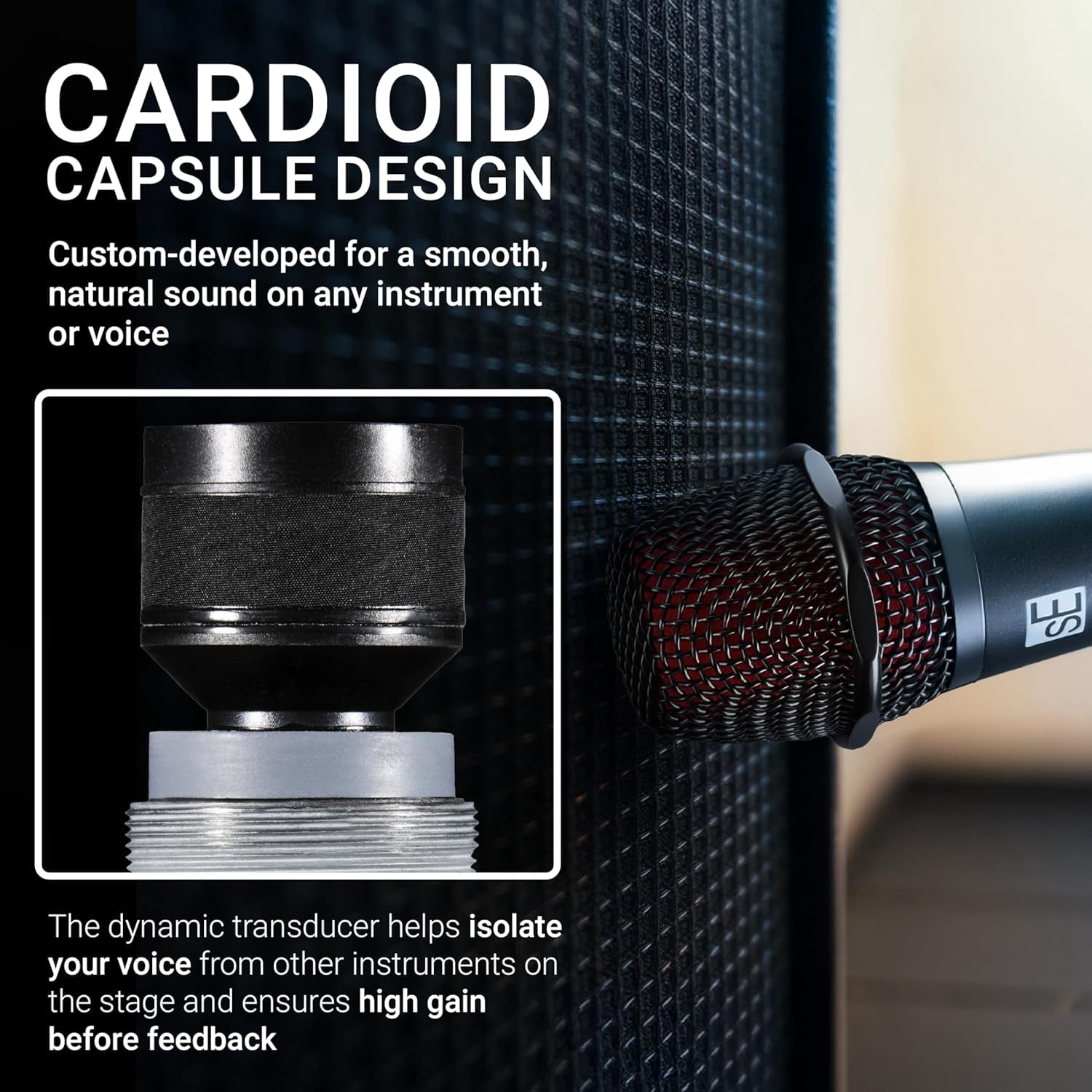 V3 Dynamic Microphone for Singing, Speech & Recording - XLR Handheld Vocal Mic with Cardioid Pattern