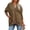 Coffee, variant on Women's Oversized Hoodie Sweatshirt Button Up V Neck Long Sleeve Pullover Top with Pockets for Spring Fall Winter